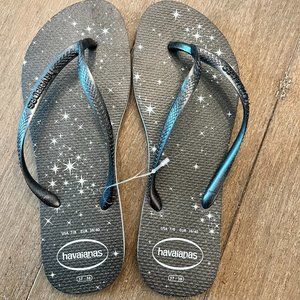 Havaianas Women's Slim Stars Flip Flop Sandal Size 7/8